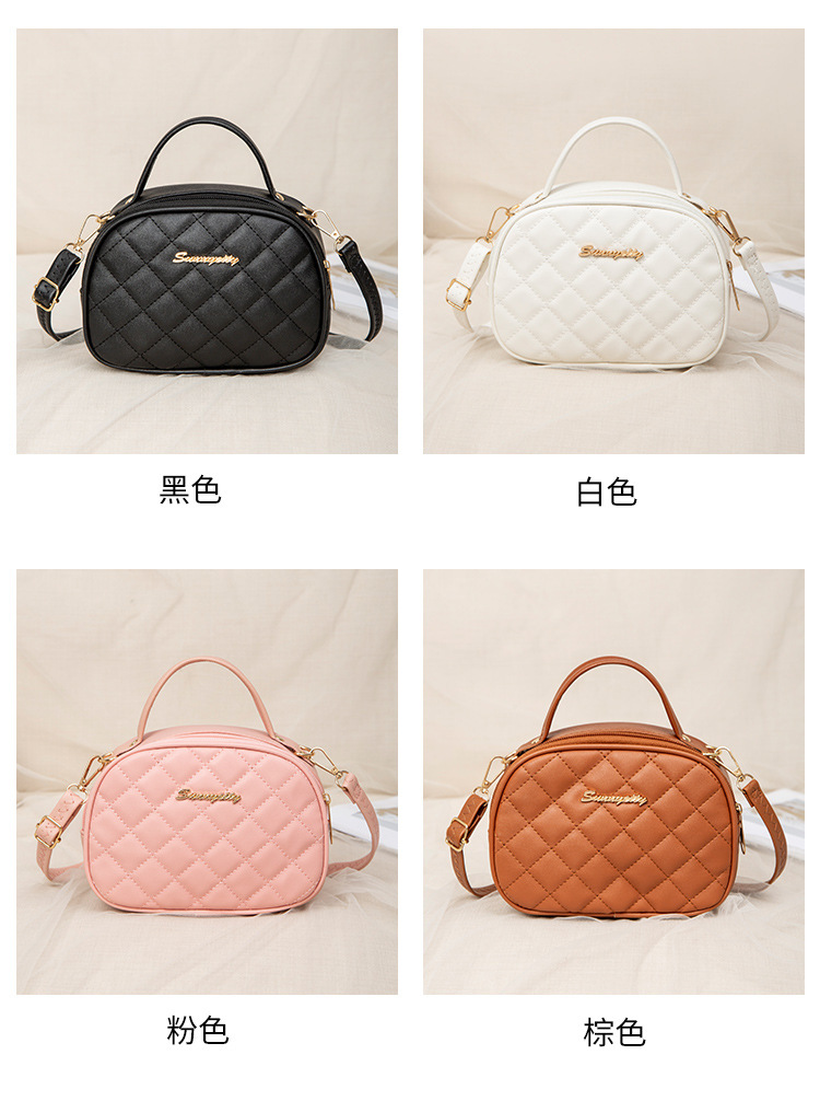 Dropshipping New Arrival Fashion Casual Quilted Style Quilted Shell Bag Embroidered Shoulder Crossbody Satchel Bag