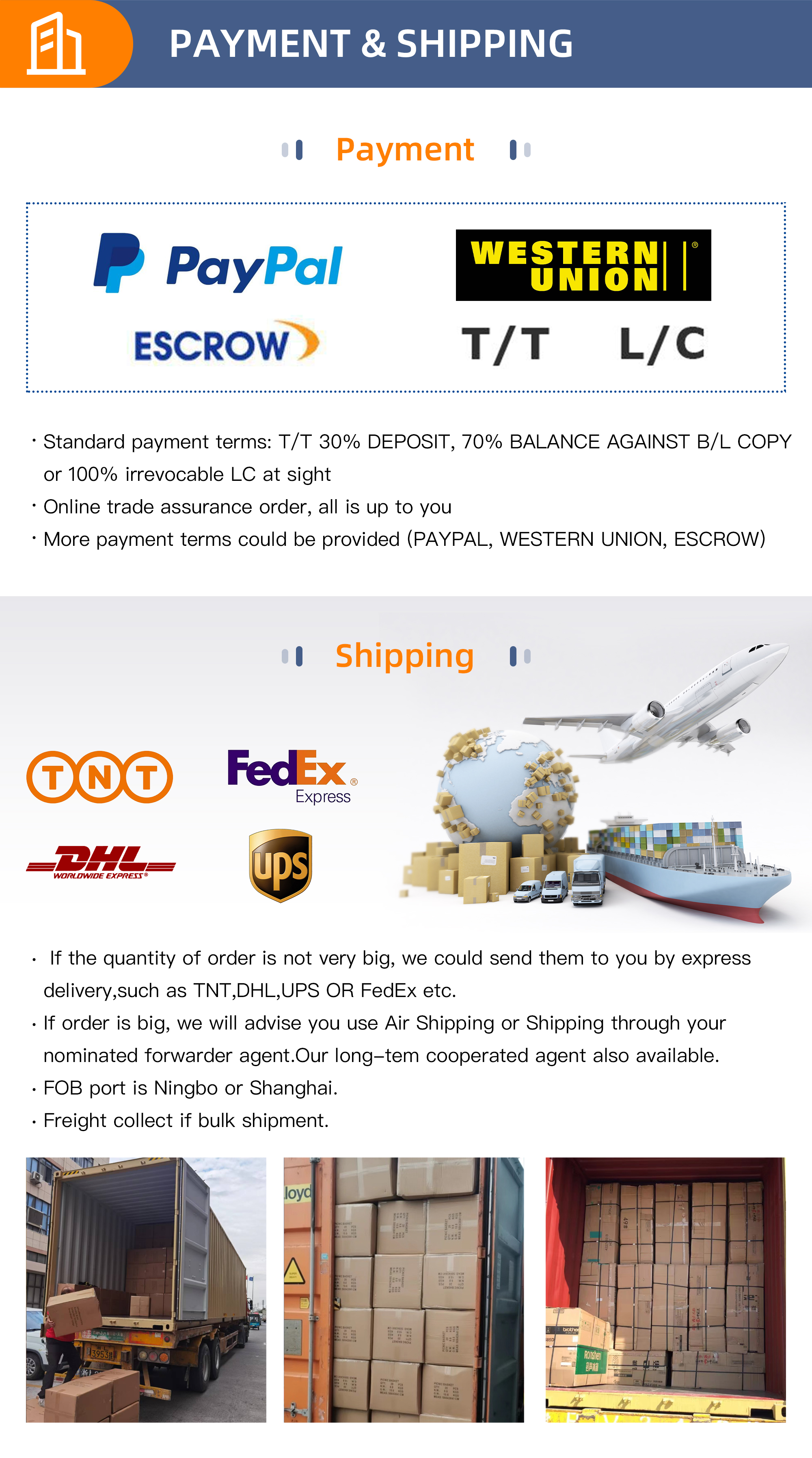 Payment terms
