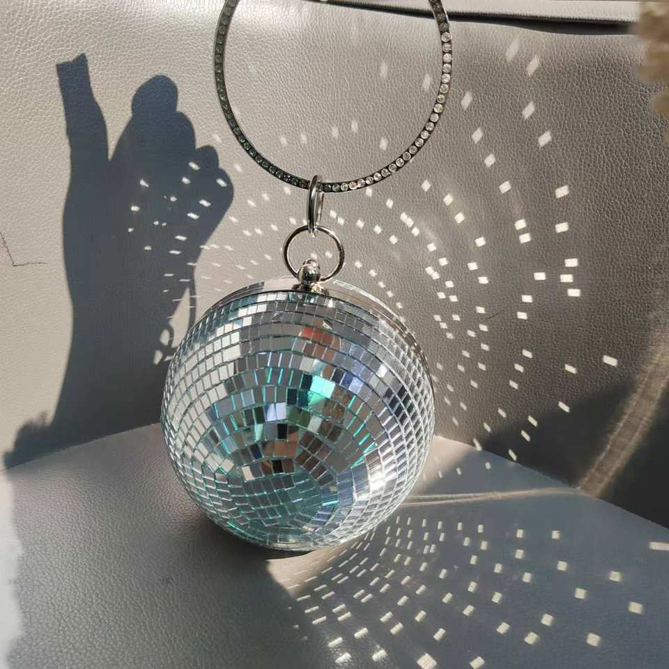 2025 Creative Xmas Gift New Year Party Disco Glass Clutch for Women Hand Bag Clutch Evening Bridal Purse Bag