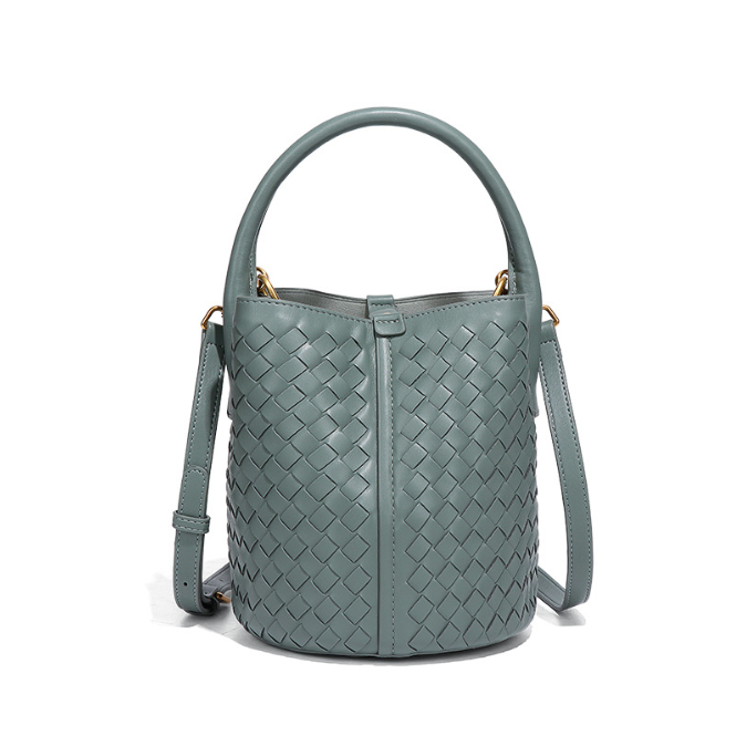 New PU Fashion Portable Bucket Bag Casual All-match Simple Light Luxury Shoulder Crossbody Bag