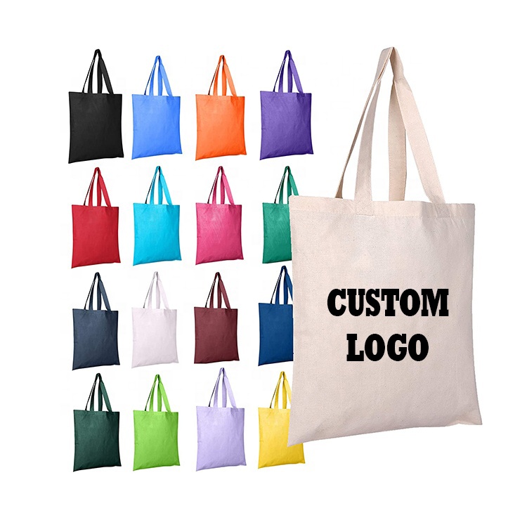 Hot Sale Eco Friendly Reusable Designer Cloth Canvas Cotton Shopping Tote Bag With Custom Logo Printed