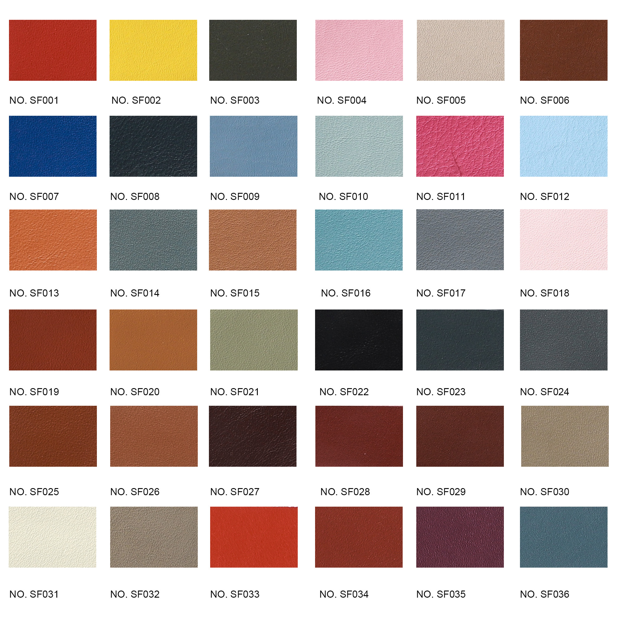 Smooth leather swatches 1