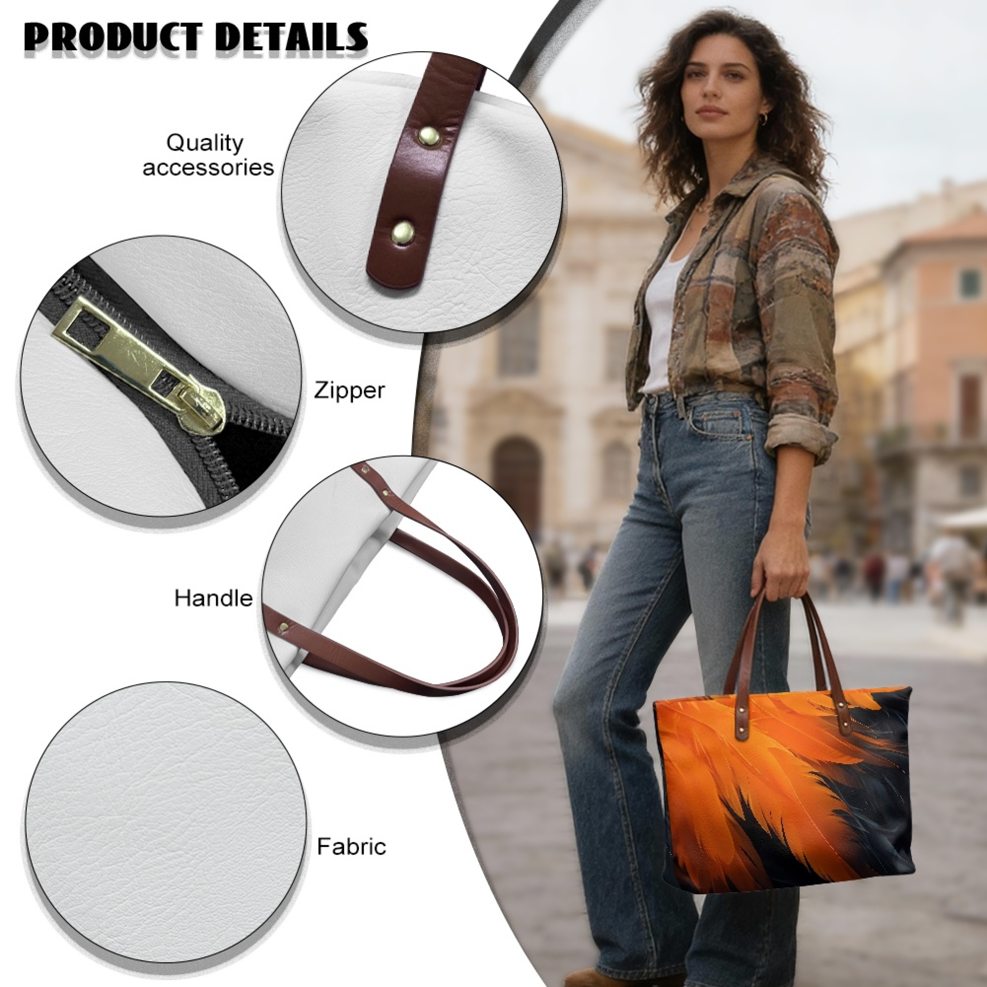 Customized Tie-Dye Printed Women Tote Bags Top Handle Satchel Handbags PU Faux Leather Tote Bag Fashion Women's Shoulder Purse
