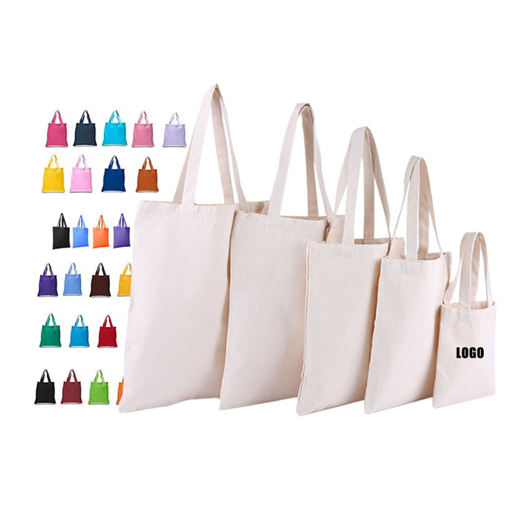 TOP Design Economical Cotton Tote Bag Lightweight Reusable Grocery Canvas Cloth Bags for DIY Advertising Promotion Gift