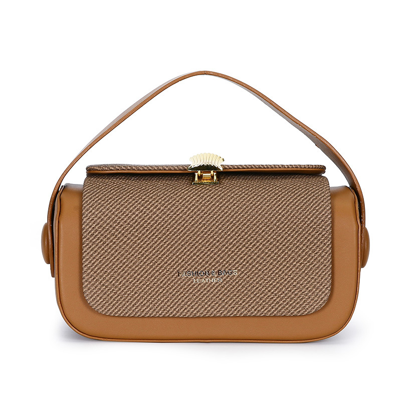 2025 New Style Textured Women's Handheld Bag Fashionable Portable Shoulder Crossbody Bag with Polyester Lining Spring/Autumn Use
