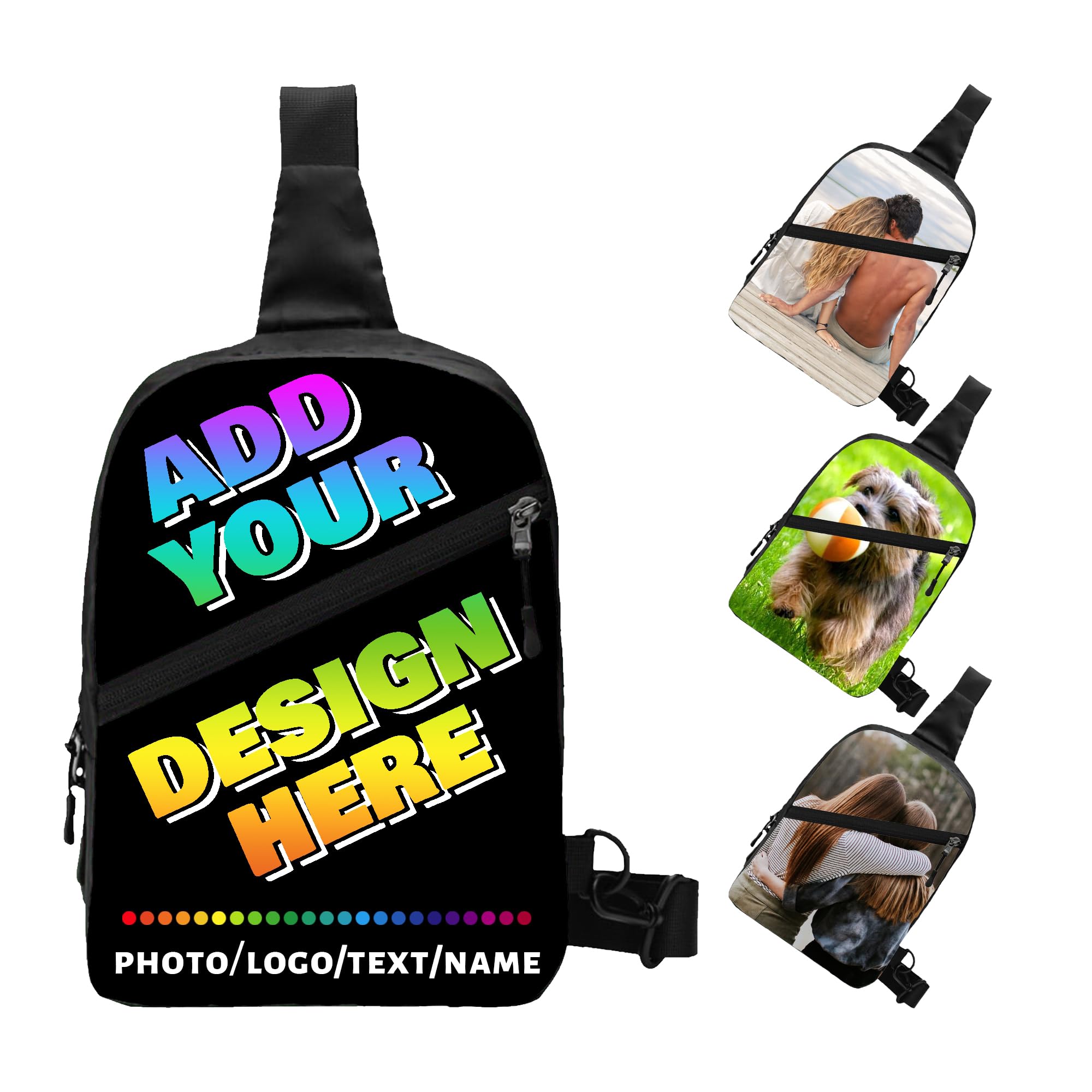 Custom Messenger Bags for Women Sling Bag Wholesale Logo Design Text Slingbag Men Sports Outdoor Bag Crossbody Sling Backpack