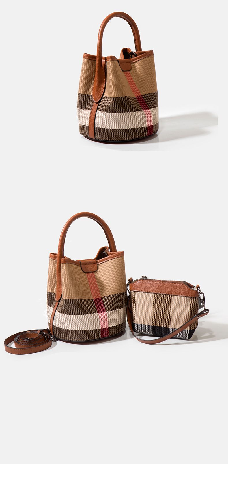 Genuine Leather Bucket Bag View 6