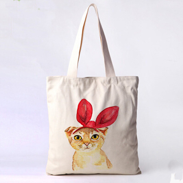 Dual Purpose Custom Printed Large Promotional Reusable Unisex Cotton Bag Customized Printing Canvas Bag Canvas Messenger Bag