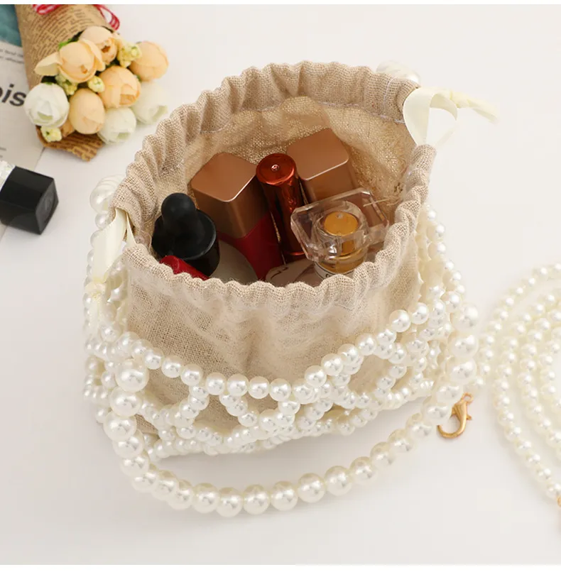 Cheap Women's Cloth Bag Handbag Evening Bag Pearl Mesh Ladies Dress Dinner Fashion Clutch Bag