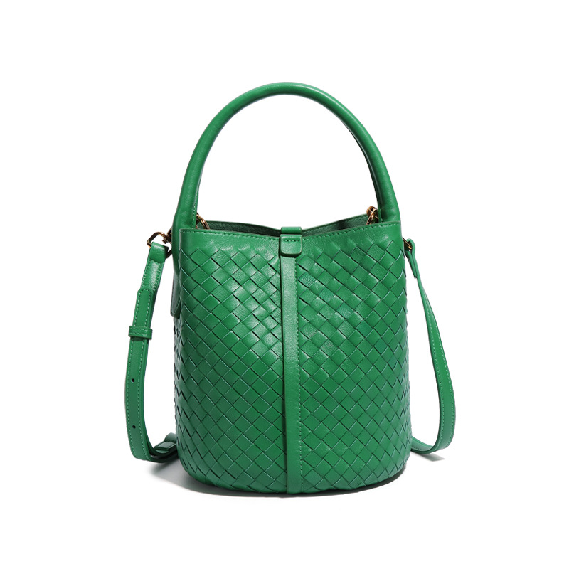 New PU Fashion Portable Bucket Bag Casual All-match Simple Light Luxury Shoulder Crossbody Bag