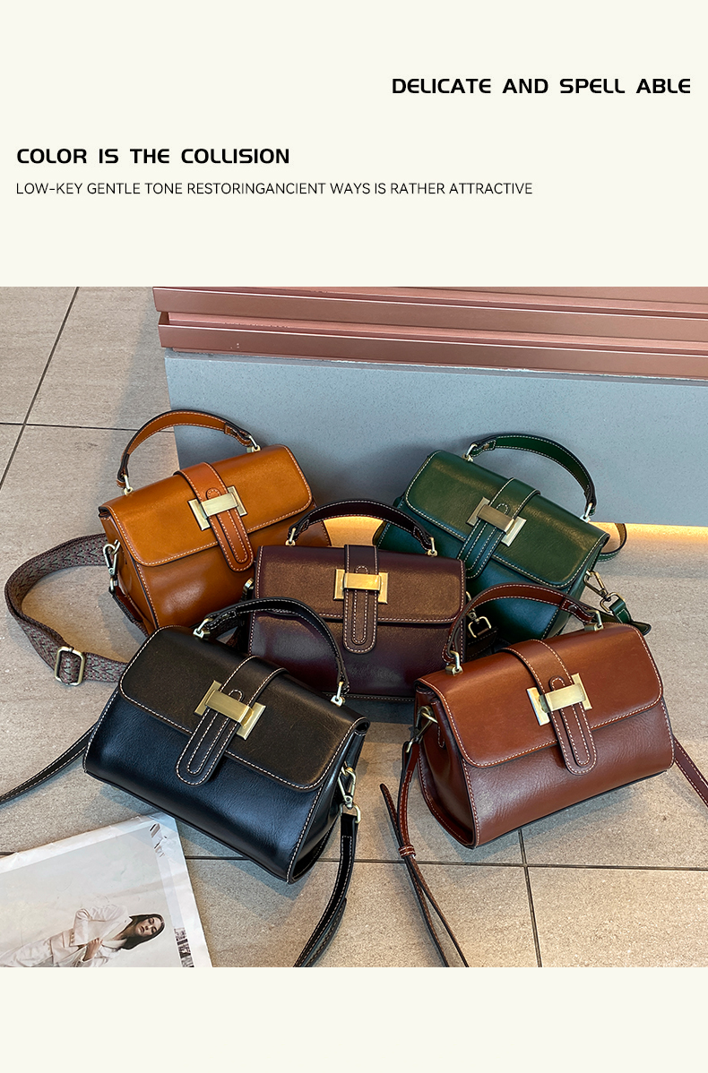 Genuine Leather Women Handbag Interior