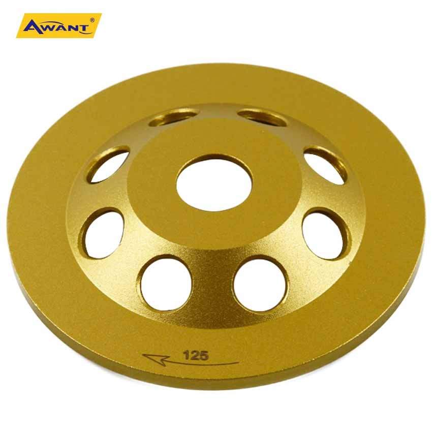 عجلة كأس الماس PCD لامعة 5 بوصة 125mm لطلاء أرضية الإيبوكسي