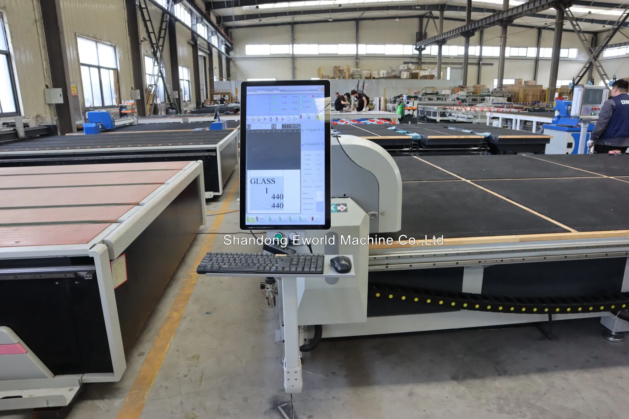 آلة قطع الزجاج الأوتوماتيكية بتقنية CNC مع شاشة تعمل باللمس للبيع 3726