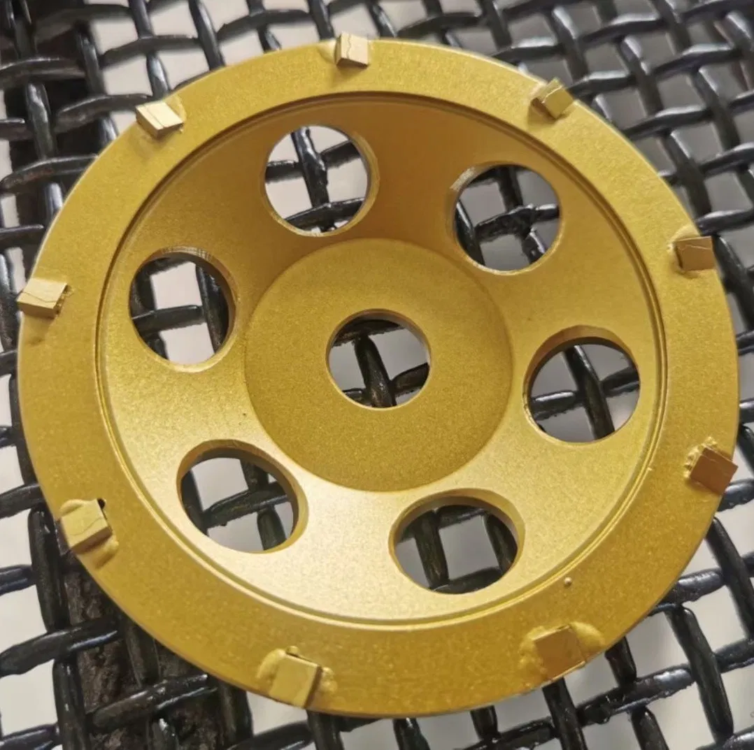 7 بوصة 180mm عجلة طحن الماس مع 12 قطع ماسية على شكل ماسة لعجلة طحن الخرسانة أداة كاشطة الماس (JOY-CW-RH12)