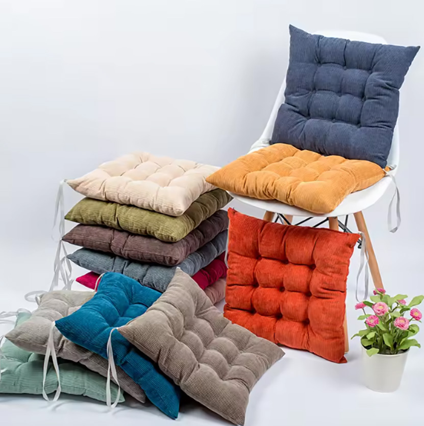 Cushions for Dining Chairs Set of 4 3.5" Thick Kitchen Table Chair Pads with Ties Non Slip Backing and Covers Seat Cushion for Dining Room Bar Patio Chairs
