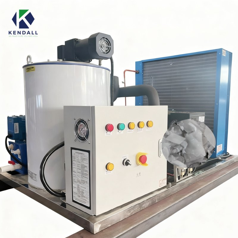 Industrial Ice Making Machine Flake Ice Machine Ice Making Machine Ice Maker Water Cooling Automatic CE Certified