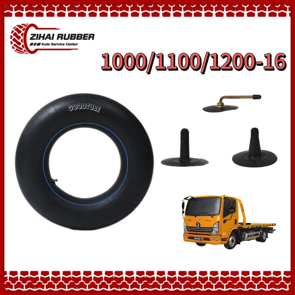 China Factory Butyl Tire TBR PCR AG OTR Tyre Korean Japan Technology Hose Inner Pipe Rubber Camera Butyl Car Cargo Tube 1200-16