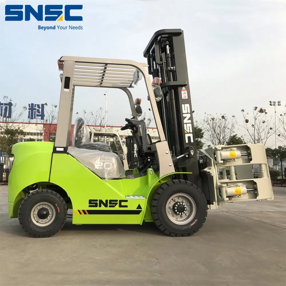 China 2ton Diesel Forklift Paper Roll Clamp Forklift with Japan Engine