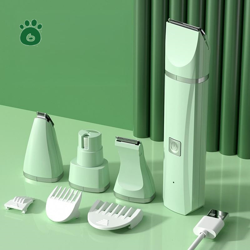 Multifunction Professional Pet Hair Clipper Electric Cordless Cat &amp; Dog Grooming Kit 4 in 1 Rechargeable Portable Plastic Design