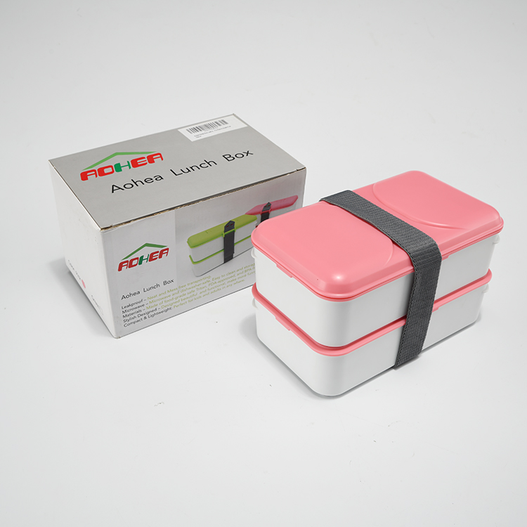 Aohea OEM ODM Heavy-Duty Japanese Bento Set Dual Compartment Meal Prep Containers Dishwasher Safe &amp; BPA-Free Export Quality with Custom Packaging Box