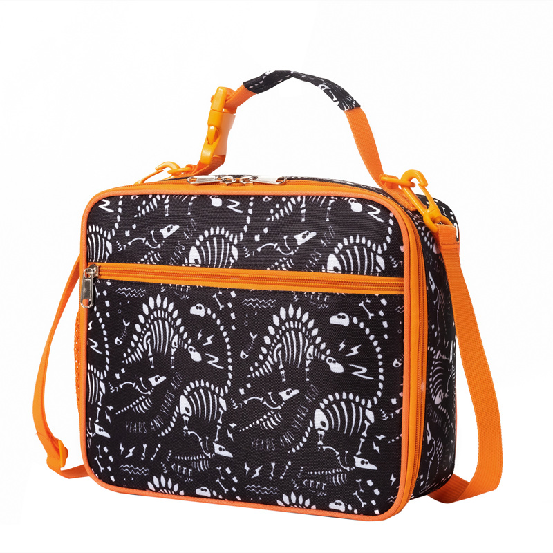 Kids Meal Prep Lunch Bag with Bottle Holder Low MOQ BPA Free Food Safe Lining Fitness Children School Fashion Insulated Thermal