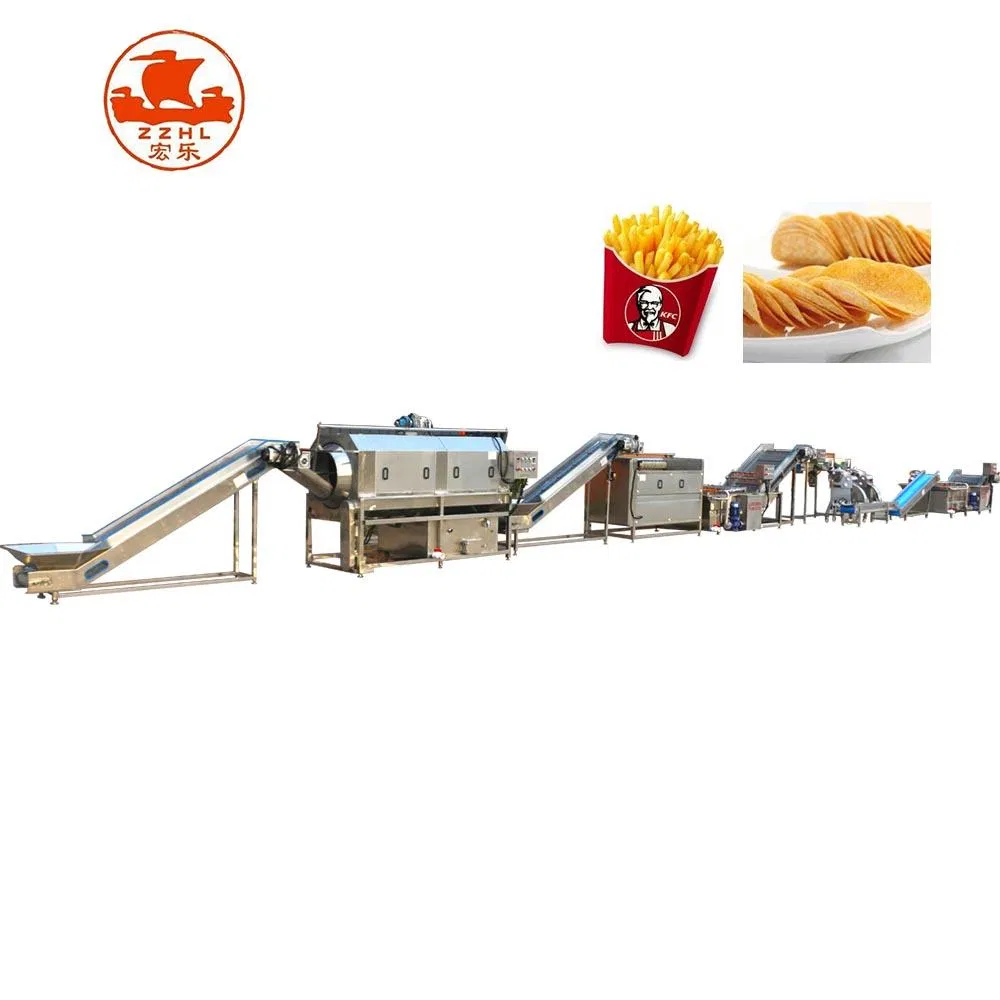100kg 300kg 500kg 1000kg Potato Fries Machine Frozen French Fries Production Line