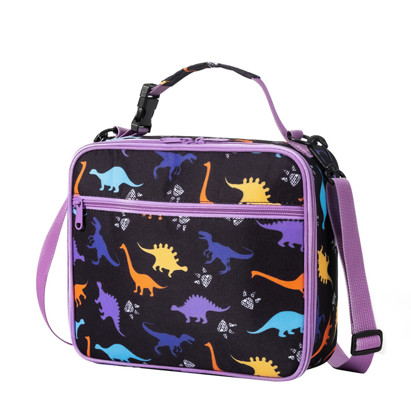 Kids Meal Prep Lunch Bag with Bottle Holder Low MOQ BPA Free Food Safe Lining Fitness Children School Fashion Insulated Thermal