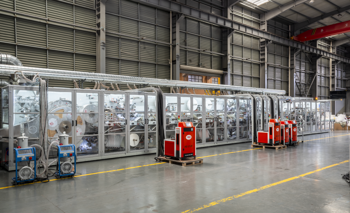 Advanced Smart Full Servo PLC Feminine Care Sanitary Napkin Production Line