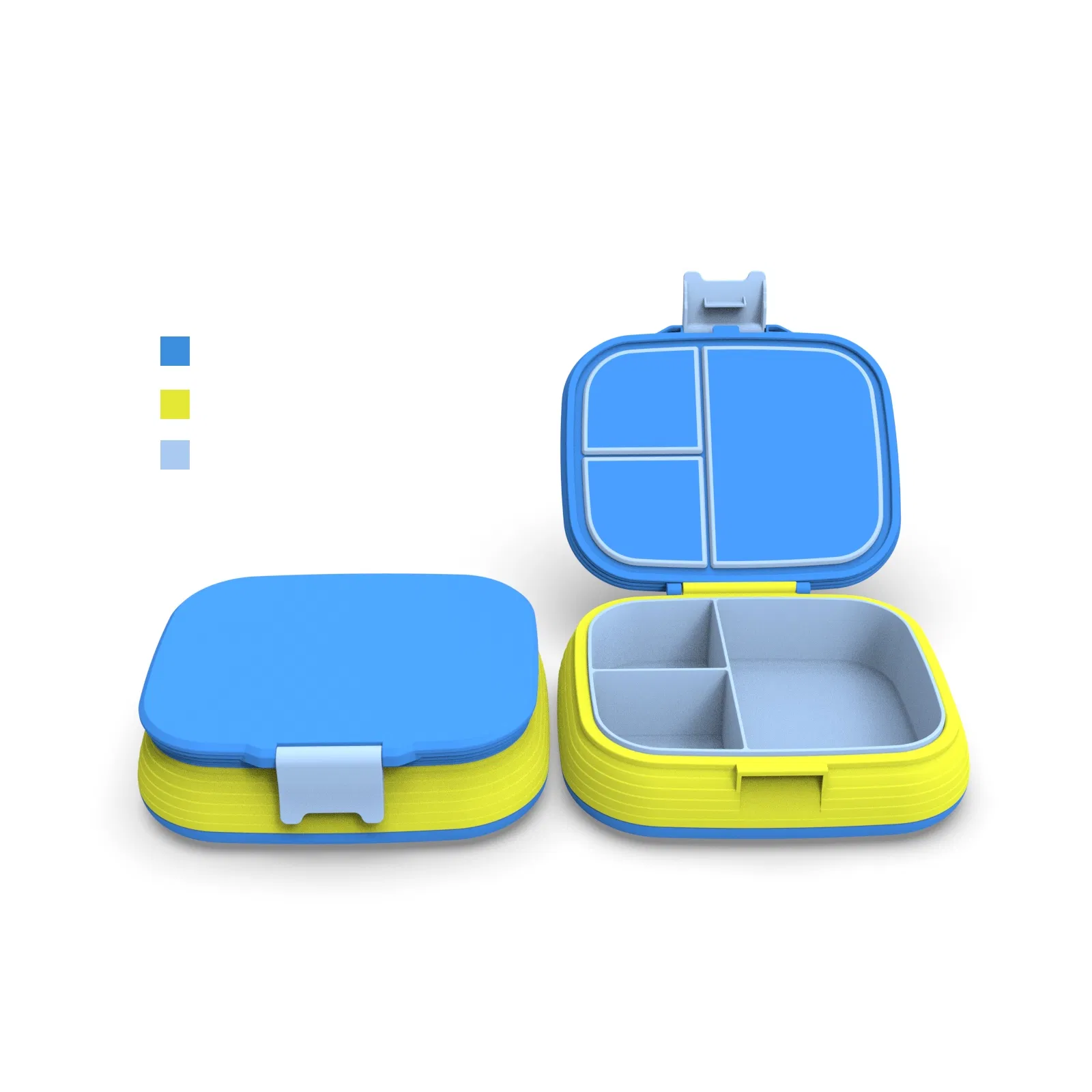 Aohea OEM ODM Obm Lunch Box with Ice Pack3 Pack Bento Snack Boxes with 3 Compartments Bento Lunch Box Reusable Divided Food Storage Container Meal Prep