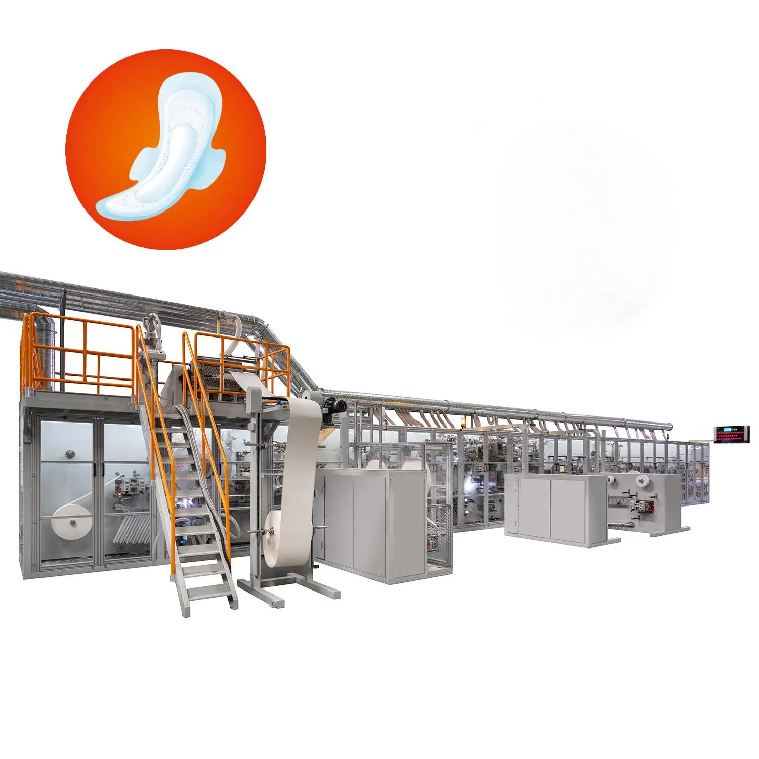 Advanced Smart Full Servo PLC Feminine Care Sanitary Napkin Production Line