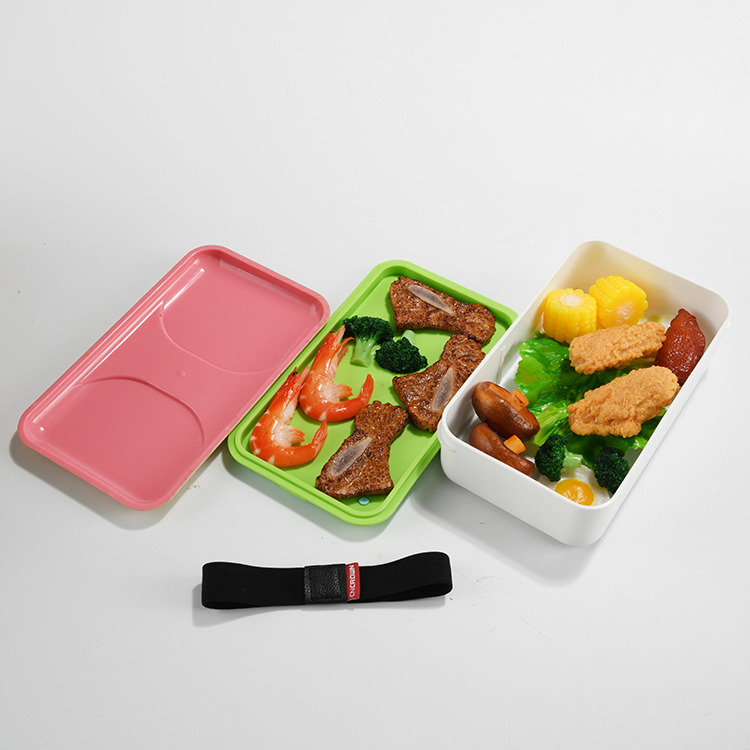 Aohea OEM Obm ODM Plastic Double Layerlunch Box with Adjustable Dividers - Compartments, Ideal for Meal Prep, Perfect for Family Lunches, Dishwasher Safe