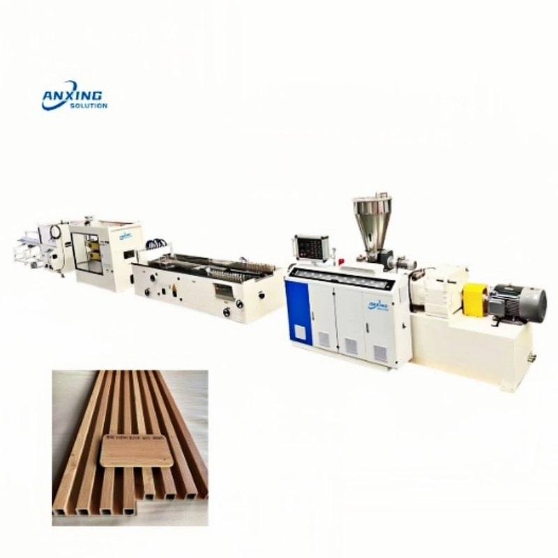 WPC PVC Louver Panel Making Machine Extrusion Line for WPC Fluted Wall Panel Production Line