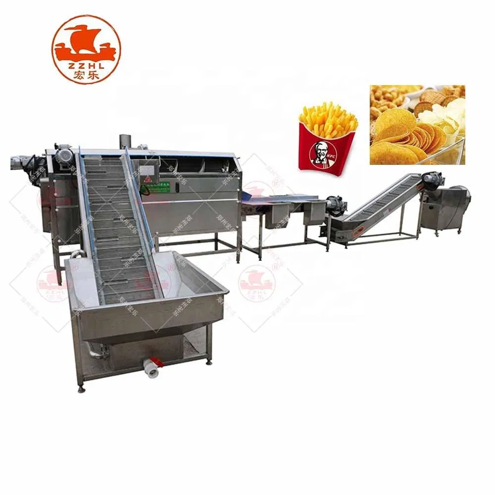 100kg 300kg 500kg 1000kg Potato Fries Machine Frozen French Fries Production Line
