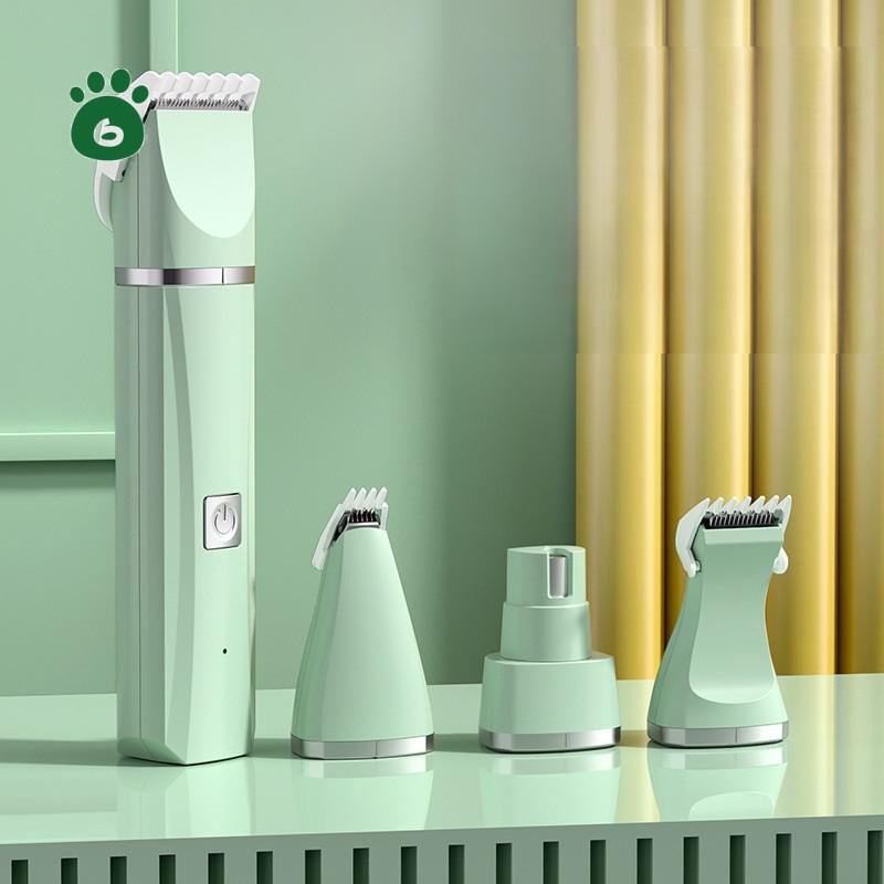 Multifunction Professional Pet Hair Clipper Electric Cordless Cat &amp; Dog Grooming Kit 4 in 1 Rechargeable Portable Plastic Design