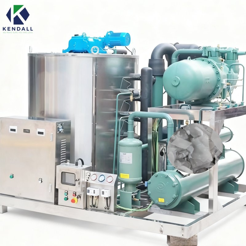 Industrial Ice Making Machine Flake Ice Machine Ice Making Machine Ice Maker Water Cooling Automatic CE Certified