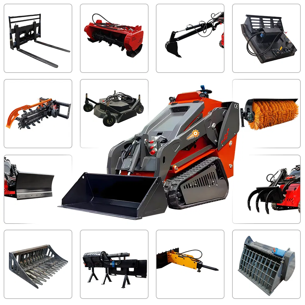 Very Popular Cheap Stand Behind Ride on Garden Farm 500kg Lifting EPA Mini Small Japan Kubota/China Diesel Compact Backhoe 25HP Front Skid Steer Loader