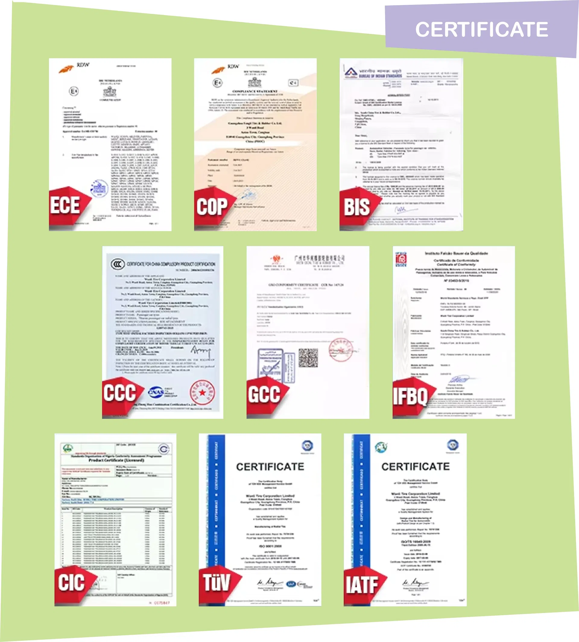 Certifications Display