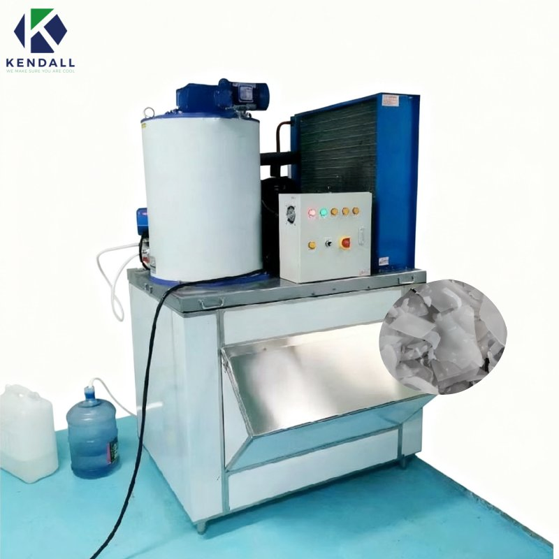 Industrial Ice Making Machine Flake Ice Machine Ice Making Machine Ice Maker Water Cooling Automatic CE Certified