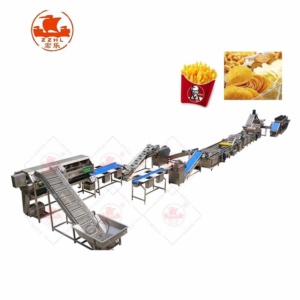 100kg 300kg 500kg 1000kg Potato Fries Machine Frozen French Fries Production Line
