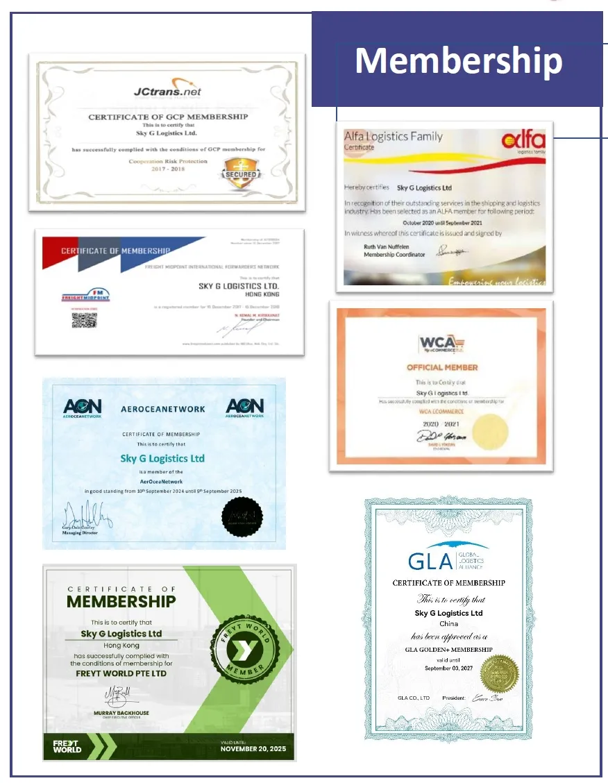 Shipping Certificate