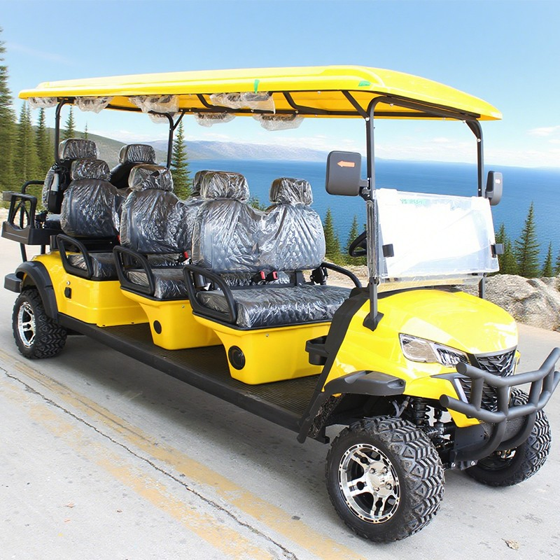 New Design Electric Shuttle Bus Customized 8 Seats Electric Car for Hotel &amp; Airport 8 Seater Golf Cart for Sale