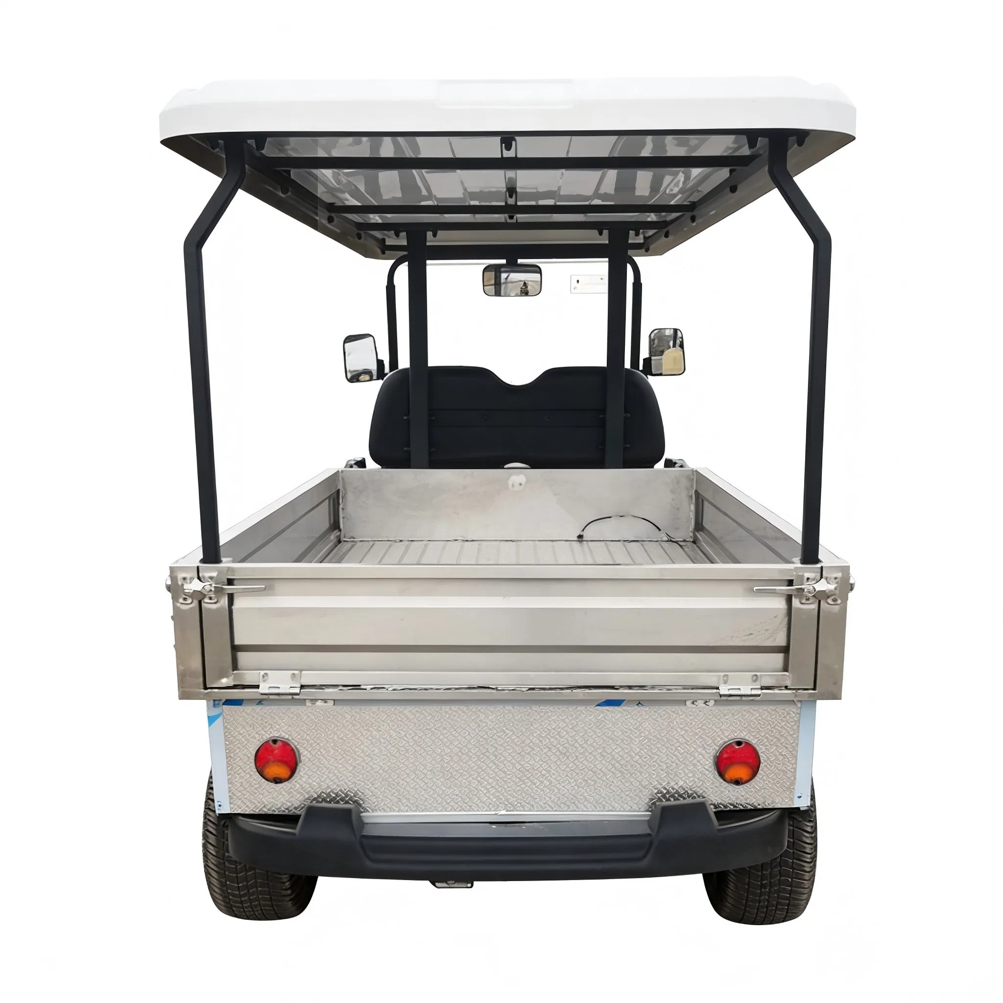 Utility Vehicle Flatbed Golf Cart with Foldable Side Rails for Easy Loading