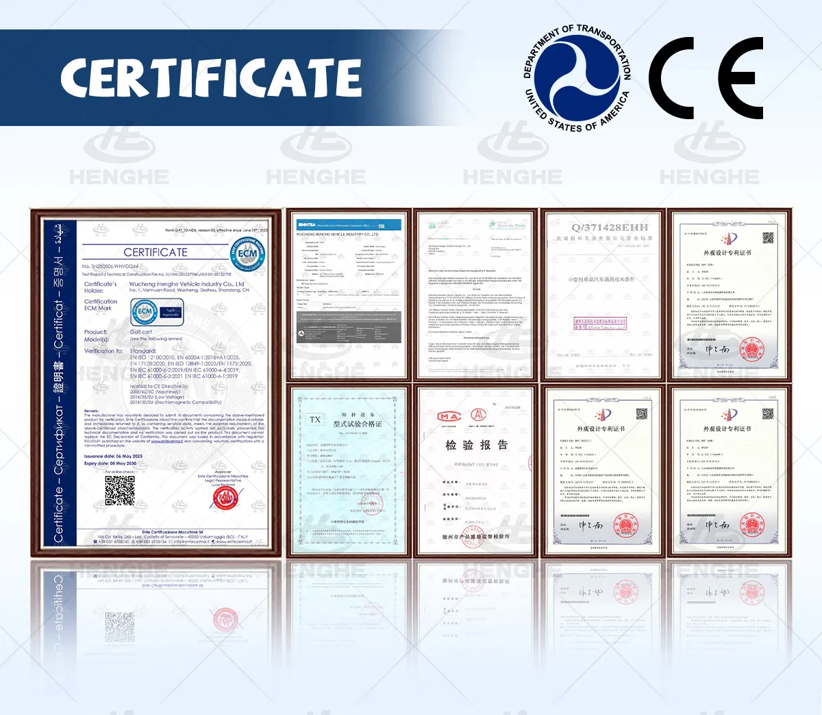 Golf Cart Certificates