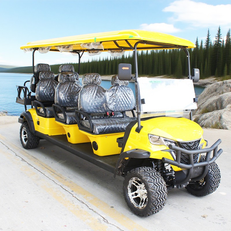 New Design Electric Shuttle Bus Customized 8 Seats Electric Car for Hotel &amp; Airport 8 Seater Golf Cart for Sale