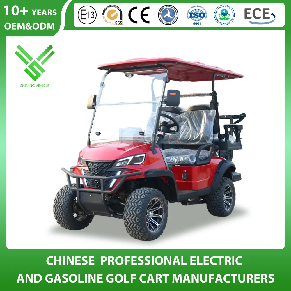 2/4/2+2 Seater/Seat Sightseeing 48V 72V Solar/Lithium Utility Club High Chassis Car Customized Electric Hunting Trolley Offroad Buggy Tour Golf Cart Factory