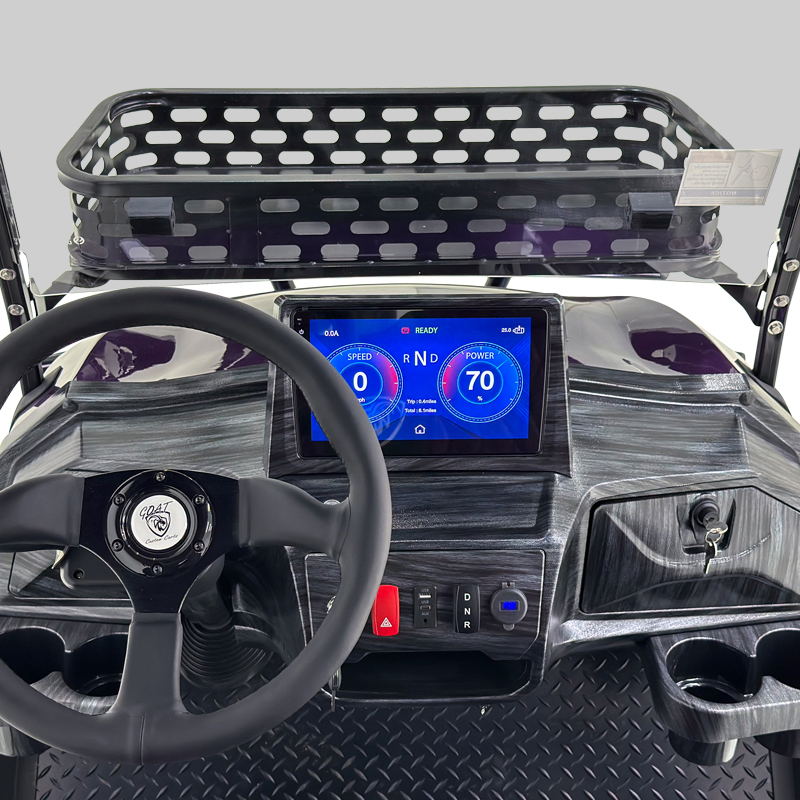 Ultra Quiet Anti - Roll Bars Electric Golf Cart with High-Back Rest