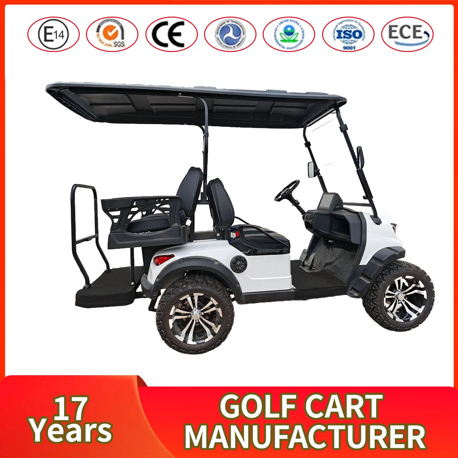 Adaptable 4-Seater Electric Golf Cart for Hotel, Park &amp; Industrial Zone Transport