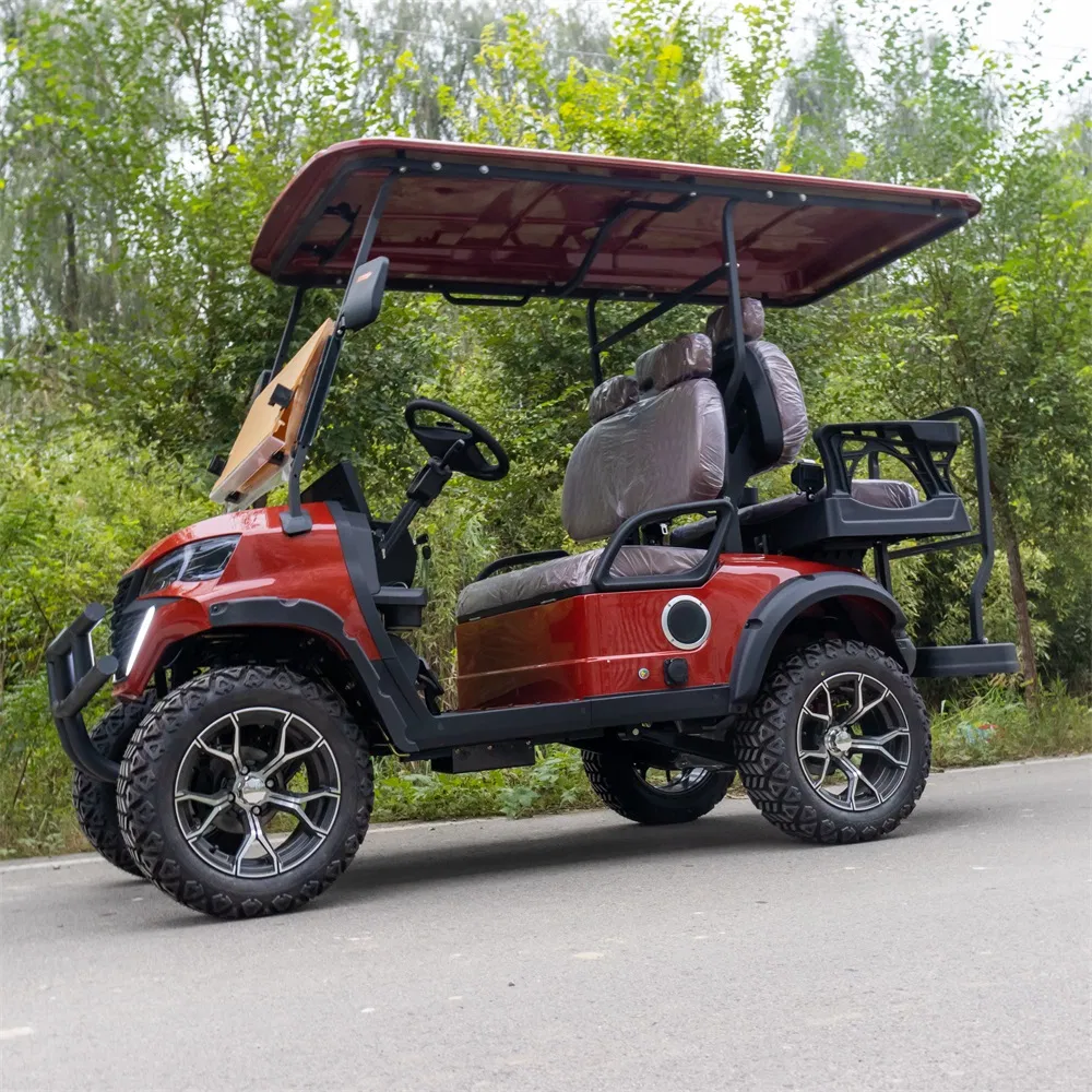 Custom Confortable Mini Small Cart 4 Seats 4 Passengers Electric Lifted Luxury Golf Cart with Lithium Battery