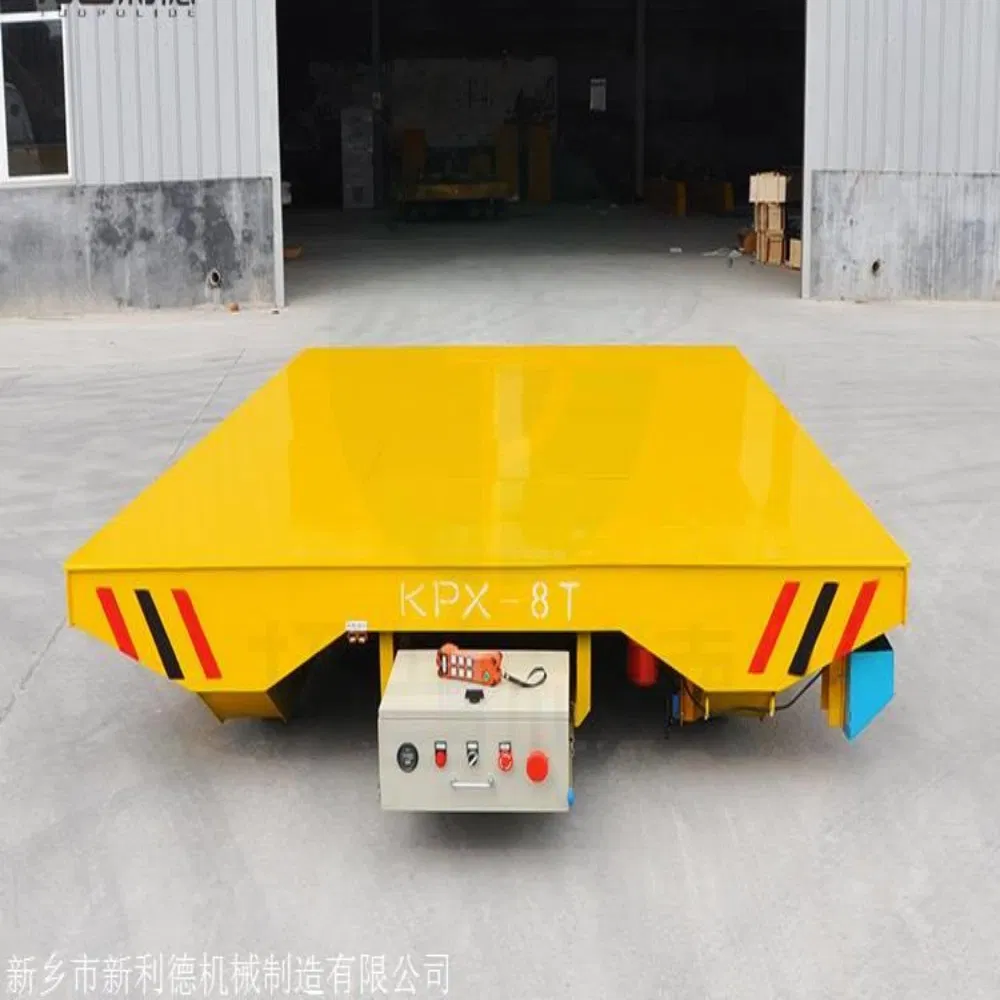 Industrial 30t Electric Flat Cart for Coil Yard Transport with Rail System