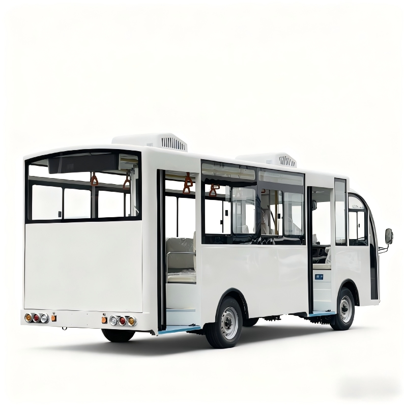 Close 23 Seater Passenger City Vehicle Tourist Shuttle Electric Mini Sightseeing Bus Cart with Air Conditioner for Sale